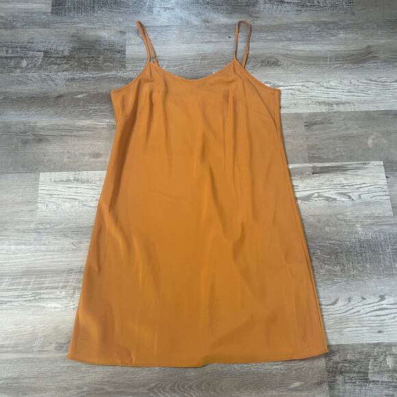 Nanette Lepore Slip Dress Burnt Orange Mini Adjustable Straps Size 14 - Picture 1 of 5